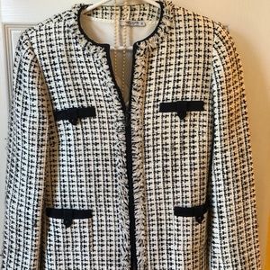 Beautiful Black and White Tahari Suit Jacket